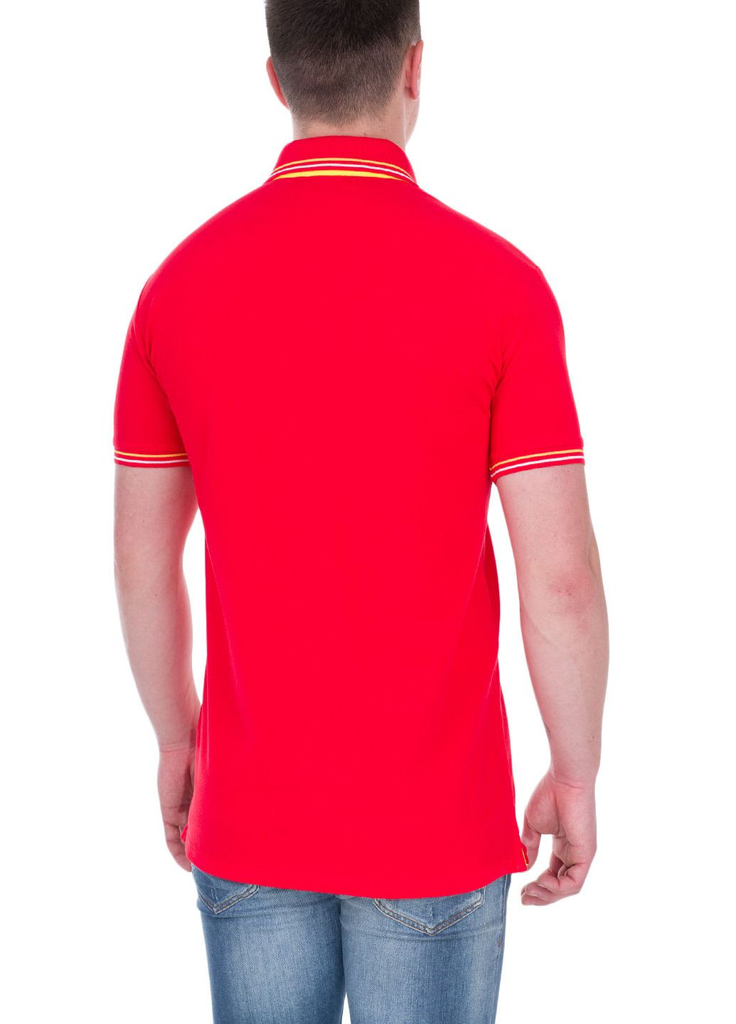 Красная футболка-поло для мужчин Trussardi Jeans однотонная