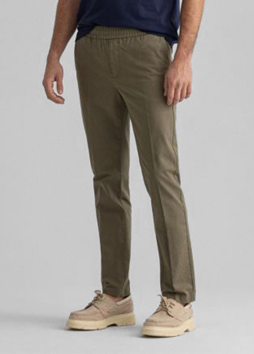 Оливковые кэжуал демисезонные прямые брюки Gant
