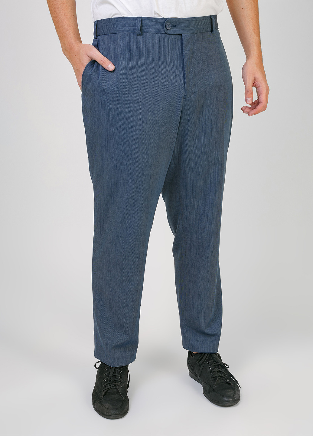 Темно-синие классические демисезонные классические брюки Canda