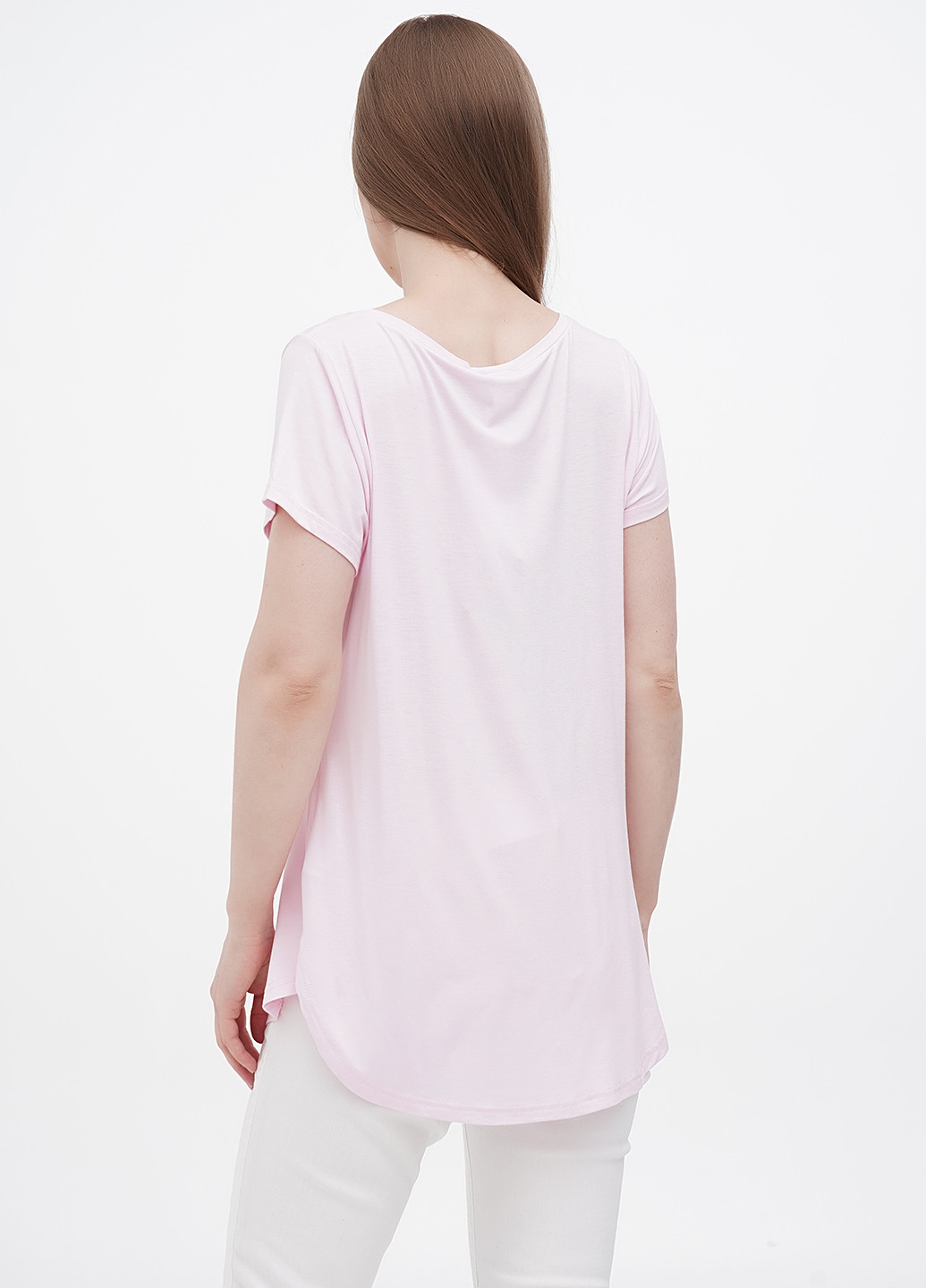 Светло-розовая летняя футболка Alessa W