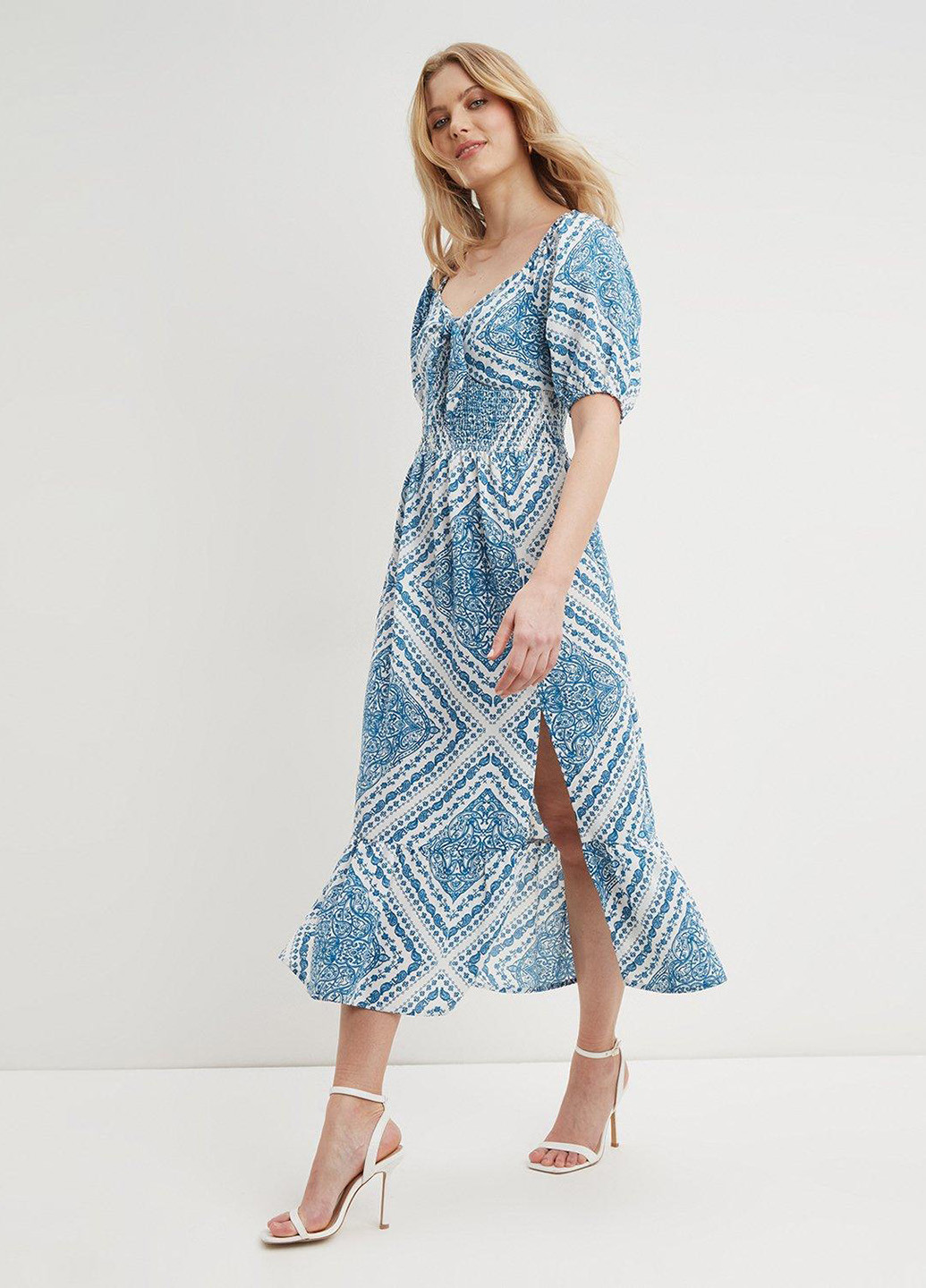 Голубое кэжуал платье Dorothy Perkins турецкие огурцы