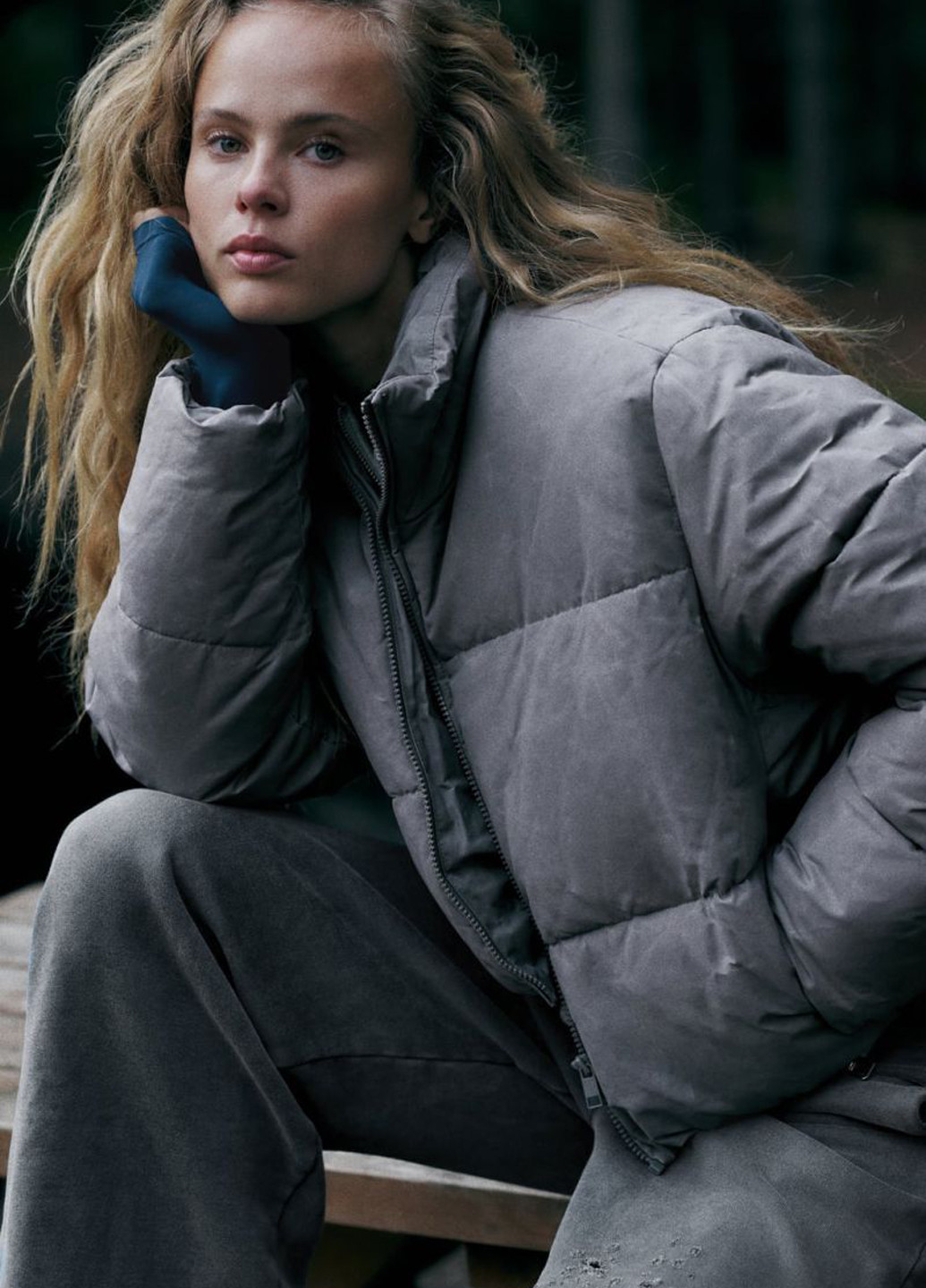 Сіра демісезонна куртка Zara