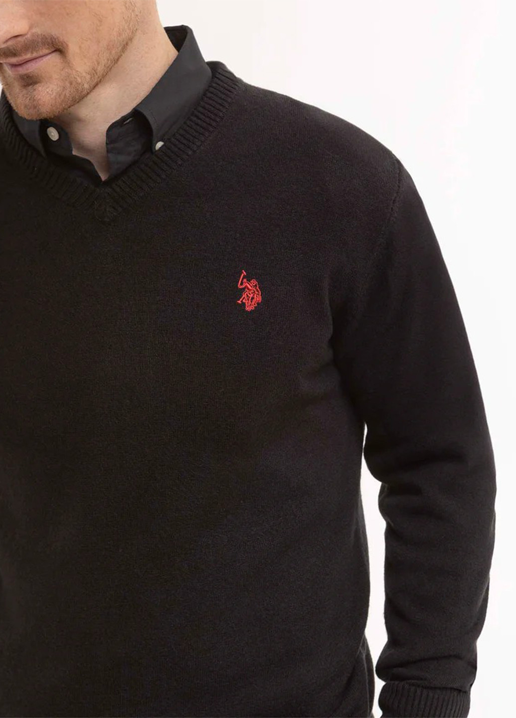 Черный демисезонный пуловер пуловер U.S. Polo Assn.