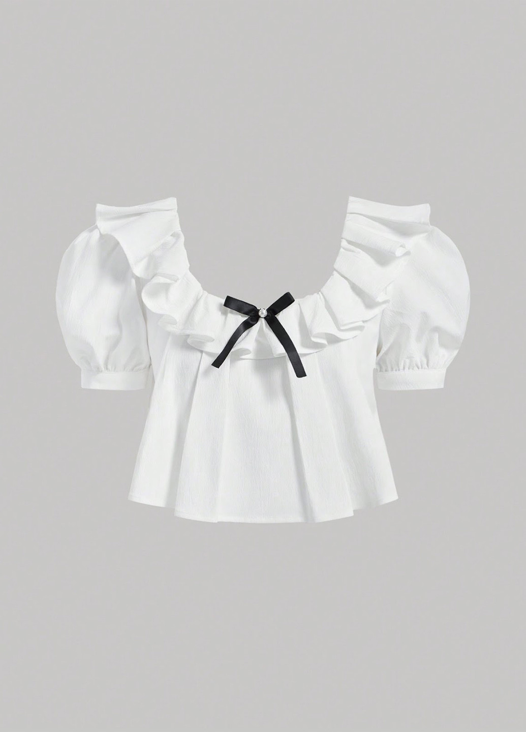 Белая блуза с баской SHEIN