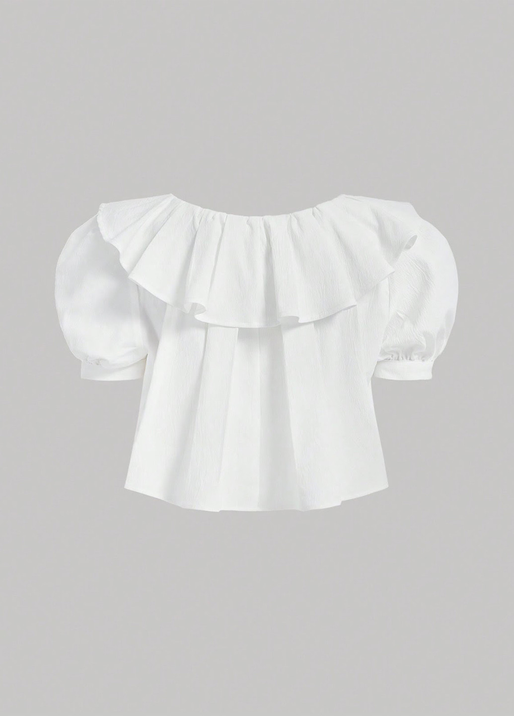 Белая блуза с баской SHEIN