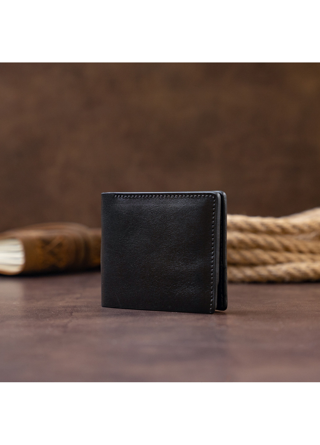 Мужской кожаный кошелек 7,5х10х2,5 см Grande Pelle (252128949)