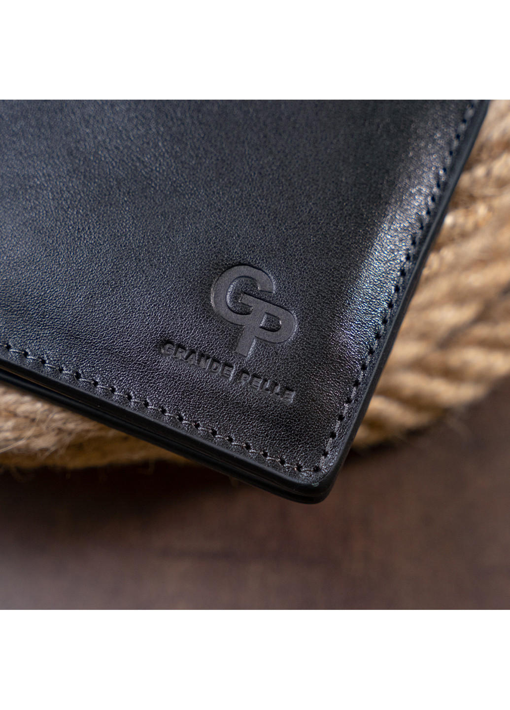 Мужской кожаный кошелек 7,5х10х2,5 см Grande Pelle (252128949)