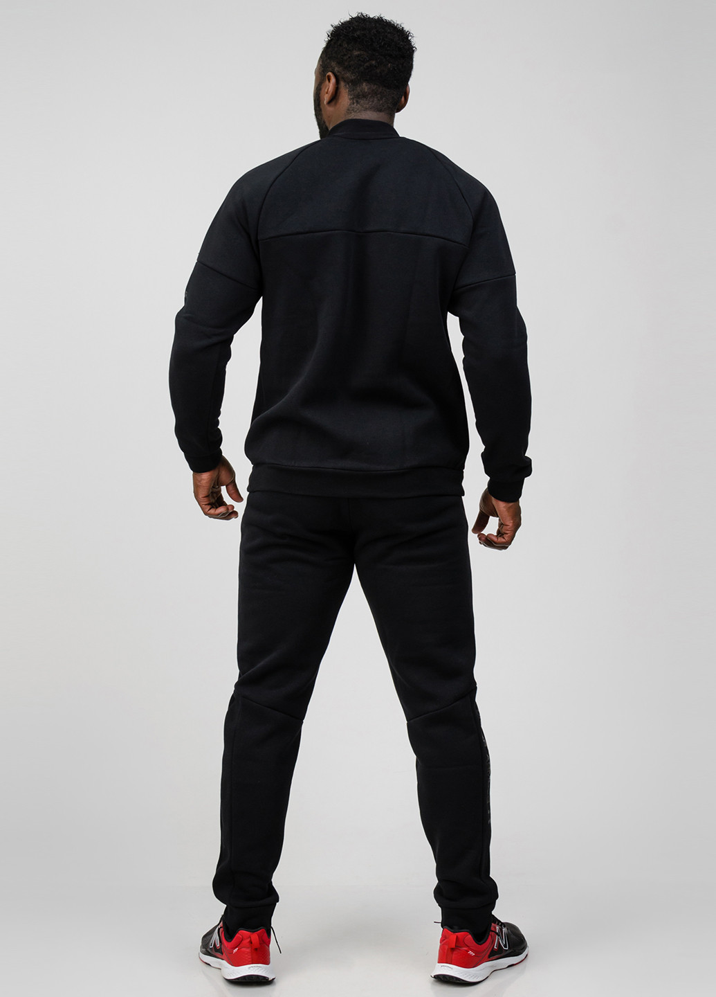 Черный демисезонный костюм (толстовка, брюки) брючный Go Fitness