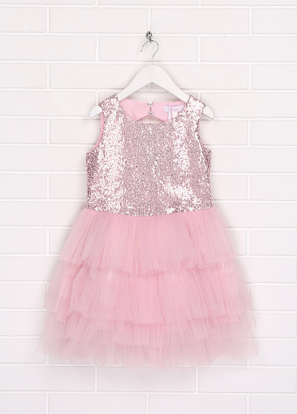 Светло-розовое праздничный платье клеш Sasha однотонное
