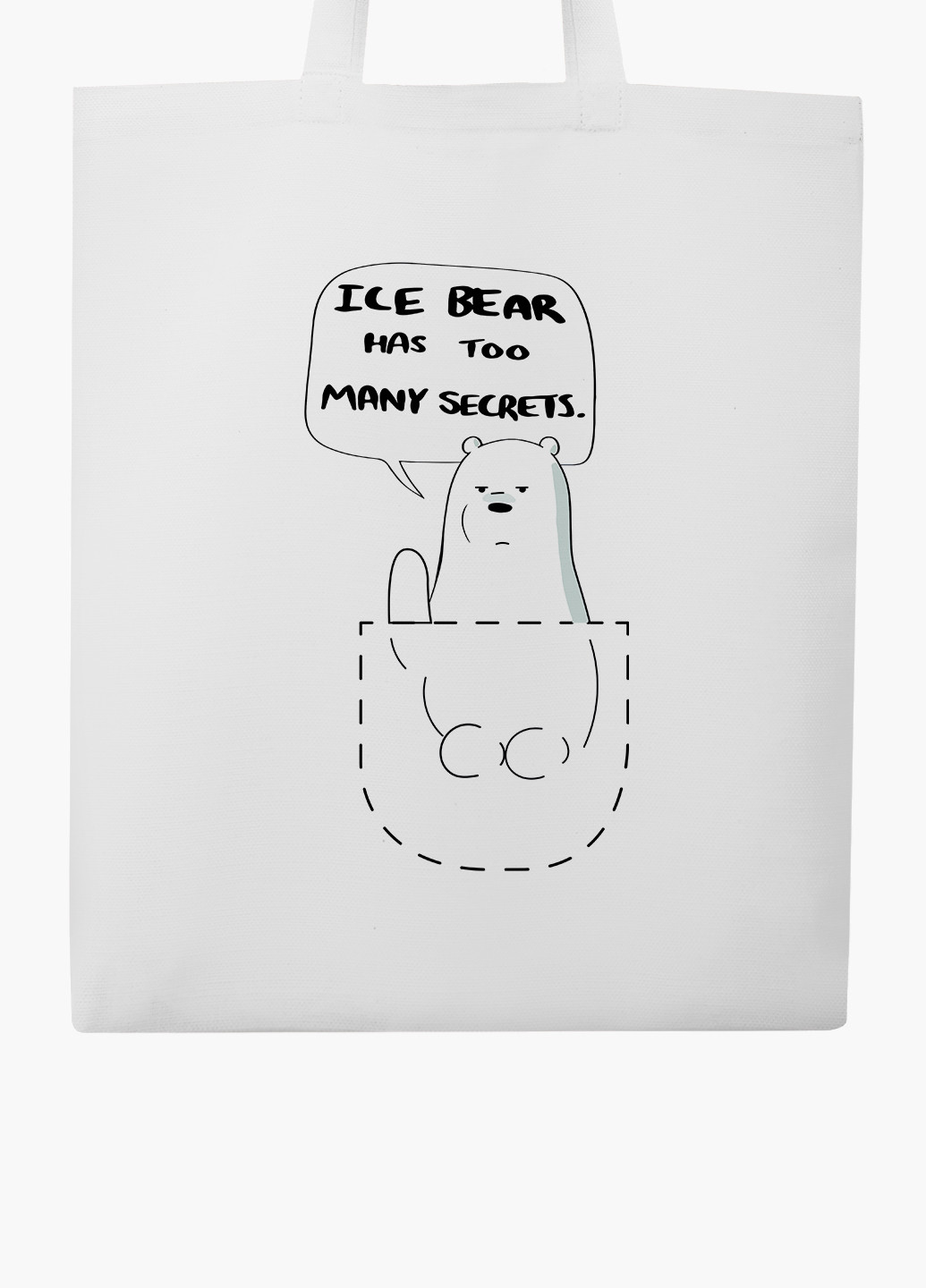 Эко сумка шоппер белая Вся правда о медведях (We Bare Bears) (9227-2904-WT-2) экосумка шопер 41*35 см MobiPrint (224806204)