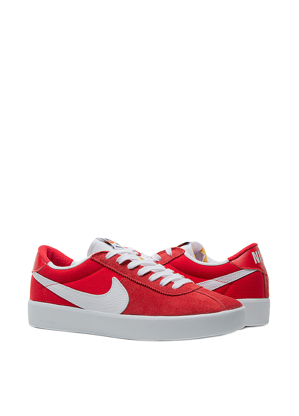 Красные кроссовки Nike Nike SB Bruin React с белой подошвой, с логотипом