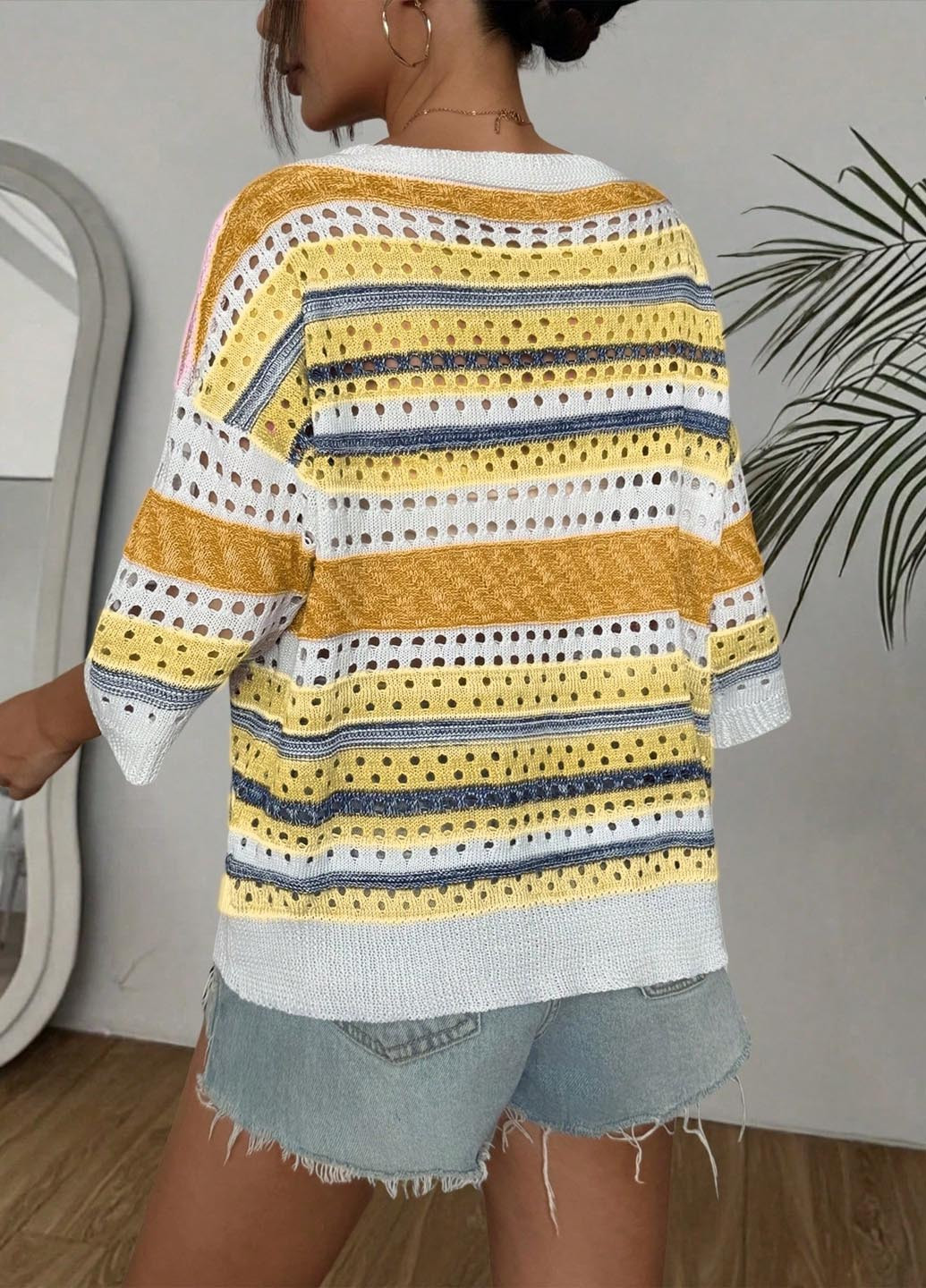 Комбінований демісезонний пуловер пуловер SHEIN