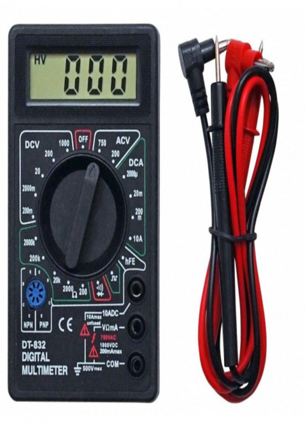Мультиметр тестер Digital -832 зі звуковим дзвінком DT (253037510)