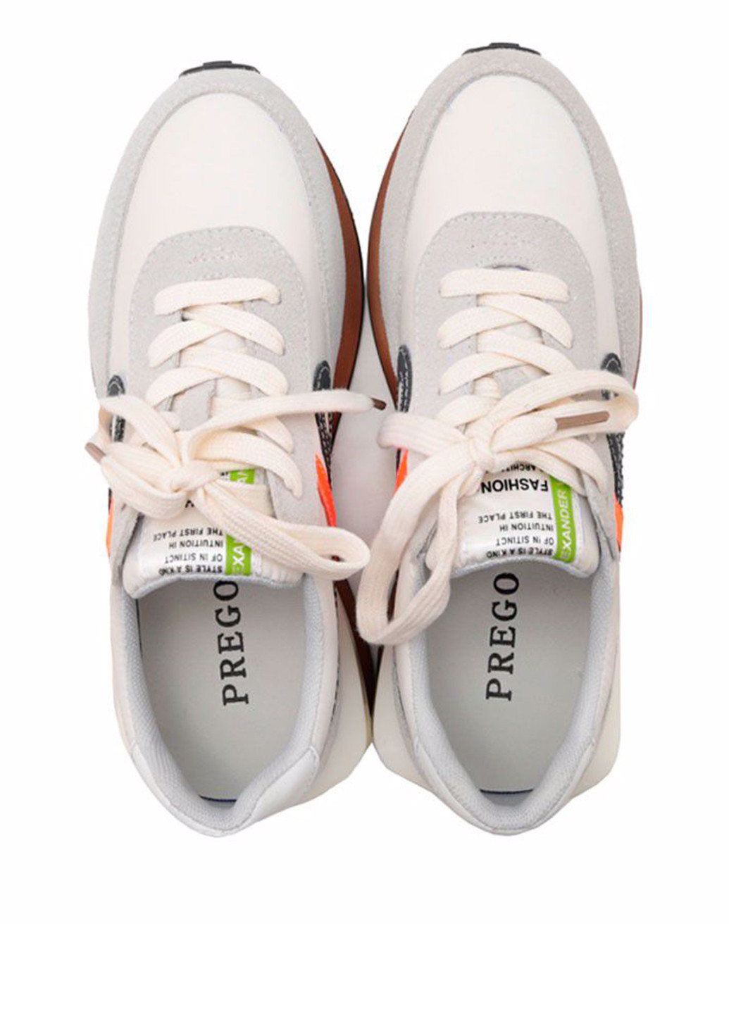 Білі осінні кросівки Prego