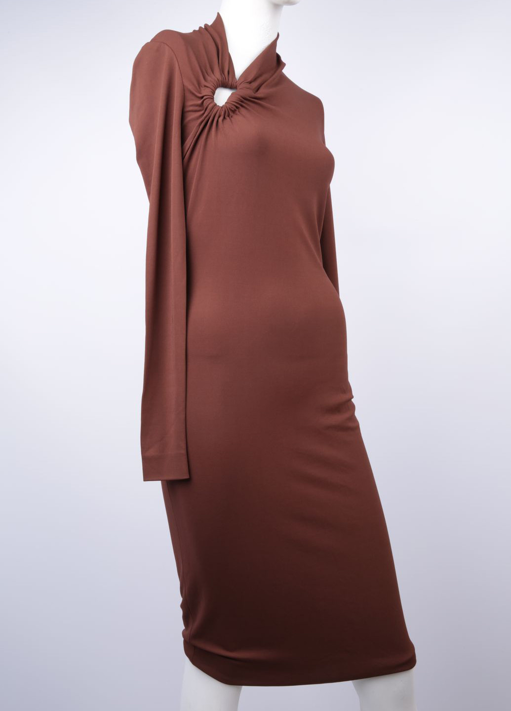 Коричневое кэжуал платье Ralph Lauren однотонное