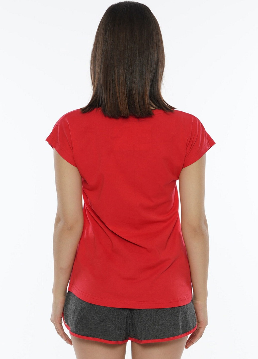 Красная всесезон комплект (футболка, шорты) футболка + шорты Vienetta