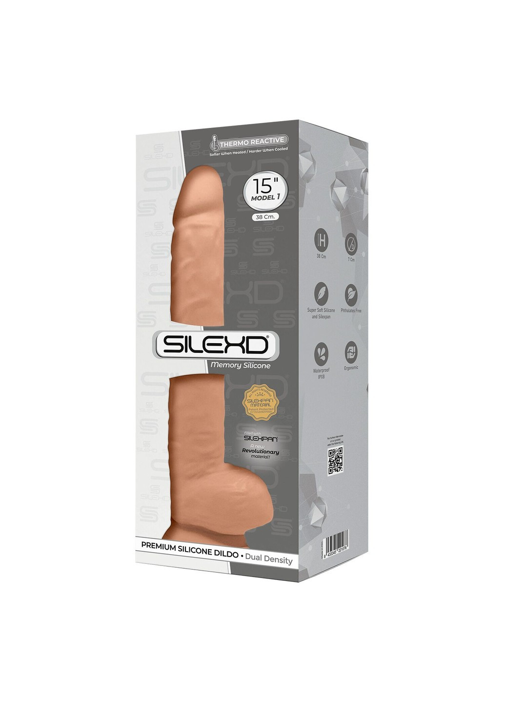 Фалоімітатор SilexD Kingston Flesh (MODEL 15in), двошаровий, силікон+Silexpan, діаметр 7 см Dorcel (254885431)