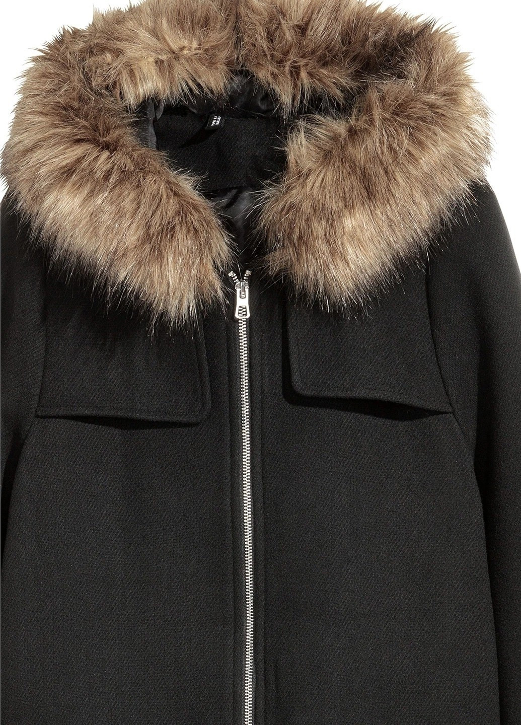 Черное демисезонное Пальто H&M