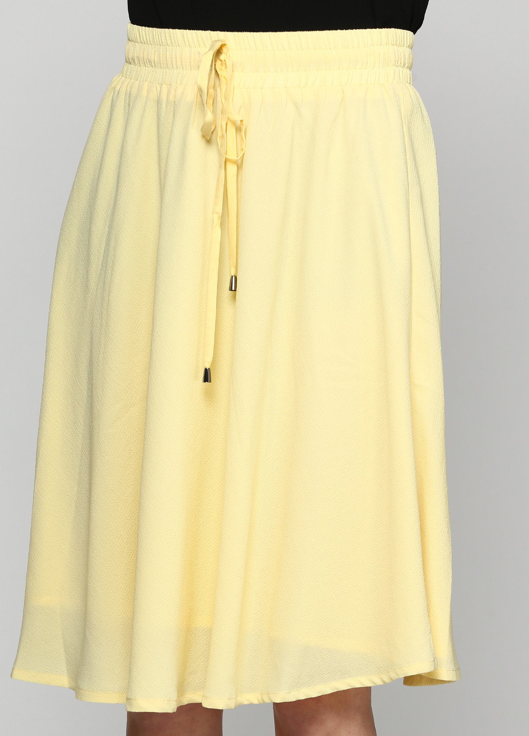 Светло-желтая кэжуал однотонная юбка Minus мини