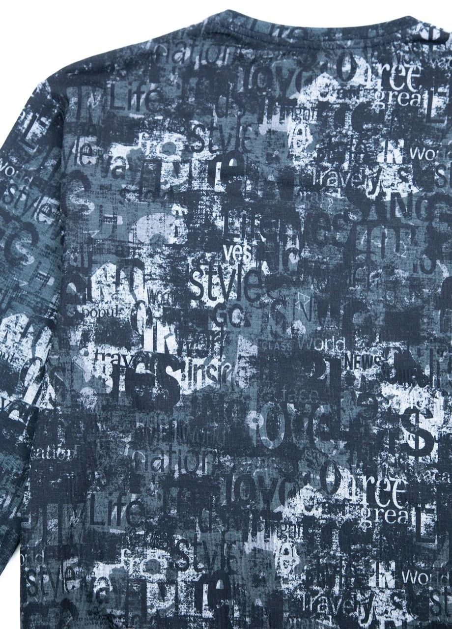 Чорний світшот чоловічий чорний m-xl Jean Piere напис (251839491)