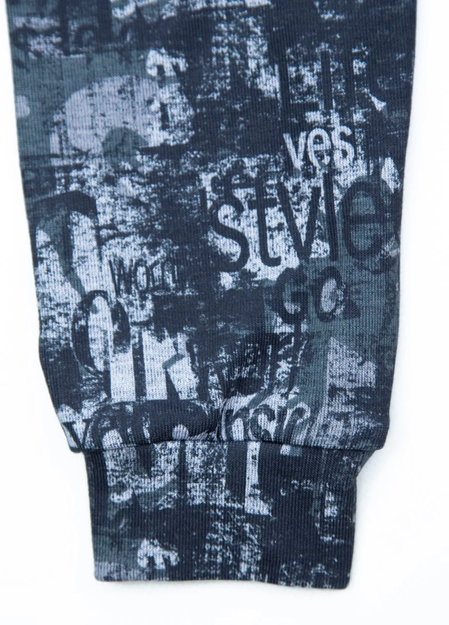 Чорний світшот чоловічий чорний m-xl Jean Piere напис (251839491)