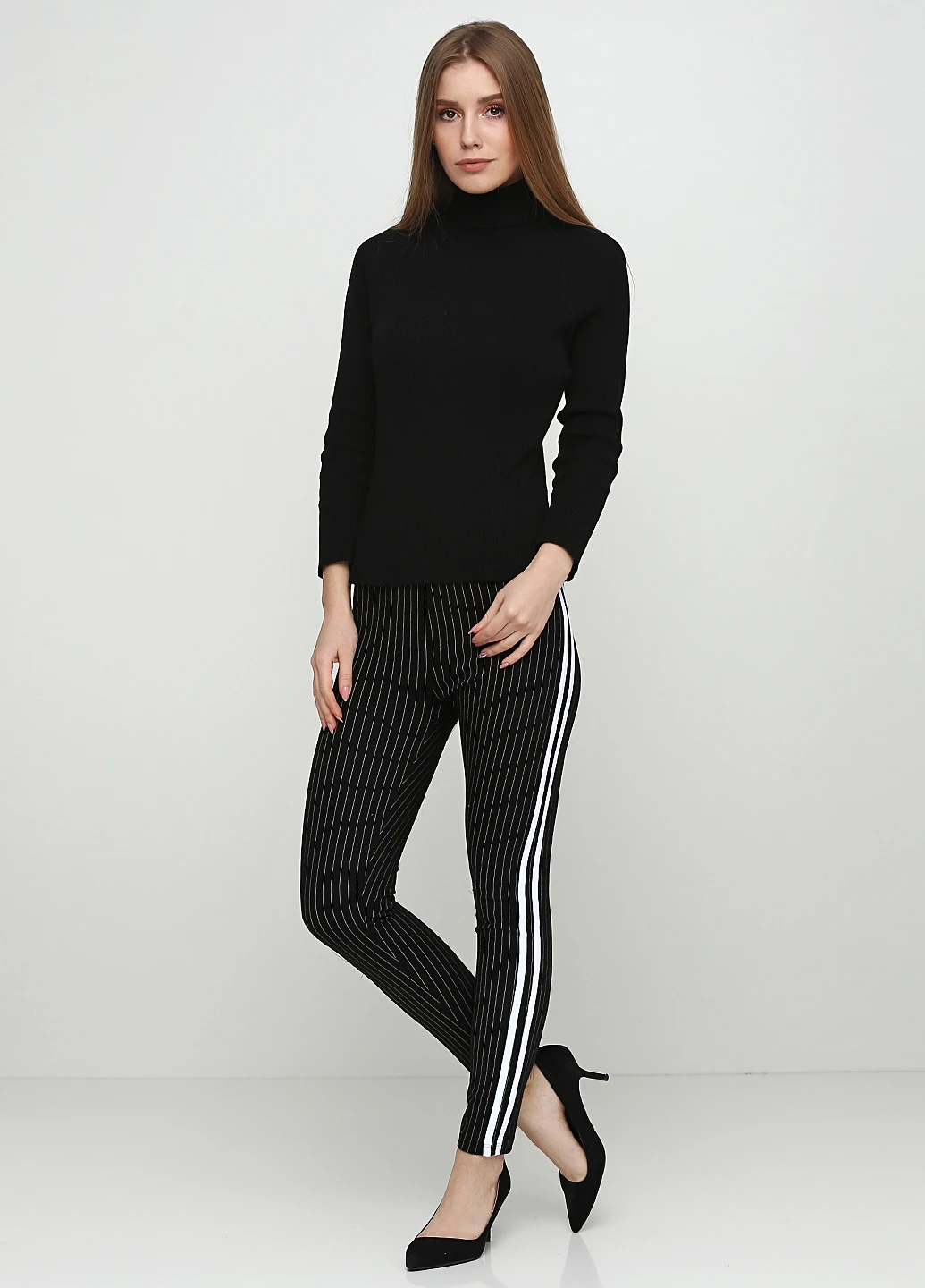 Черные демисезонные леггинсы Miss Moda