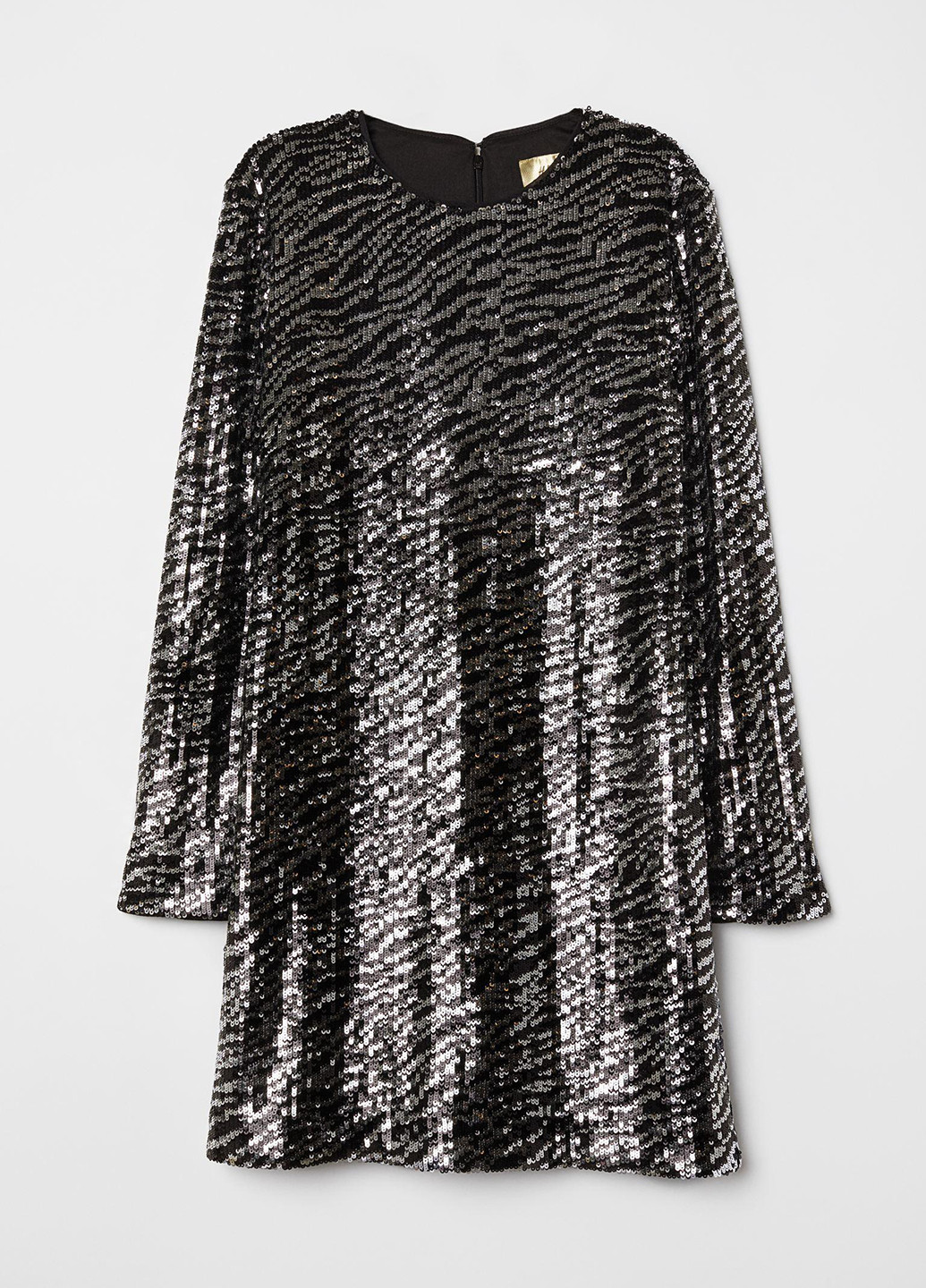 Чорна коктейльна плаття а-силует H&M зебра