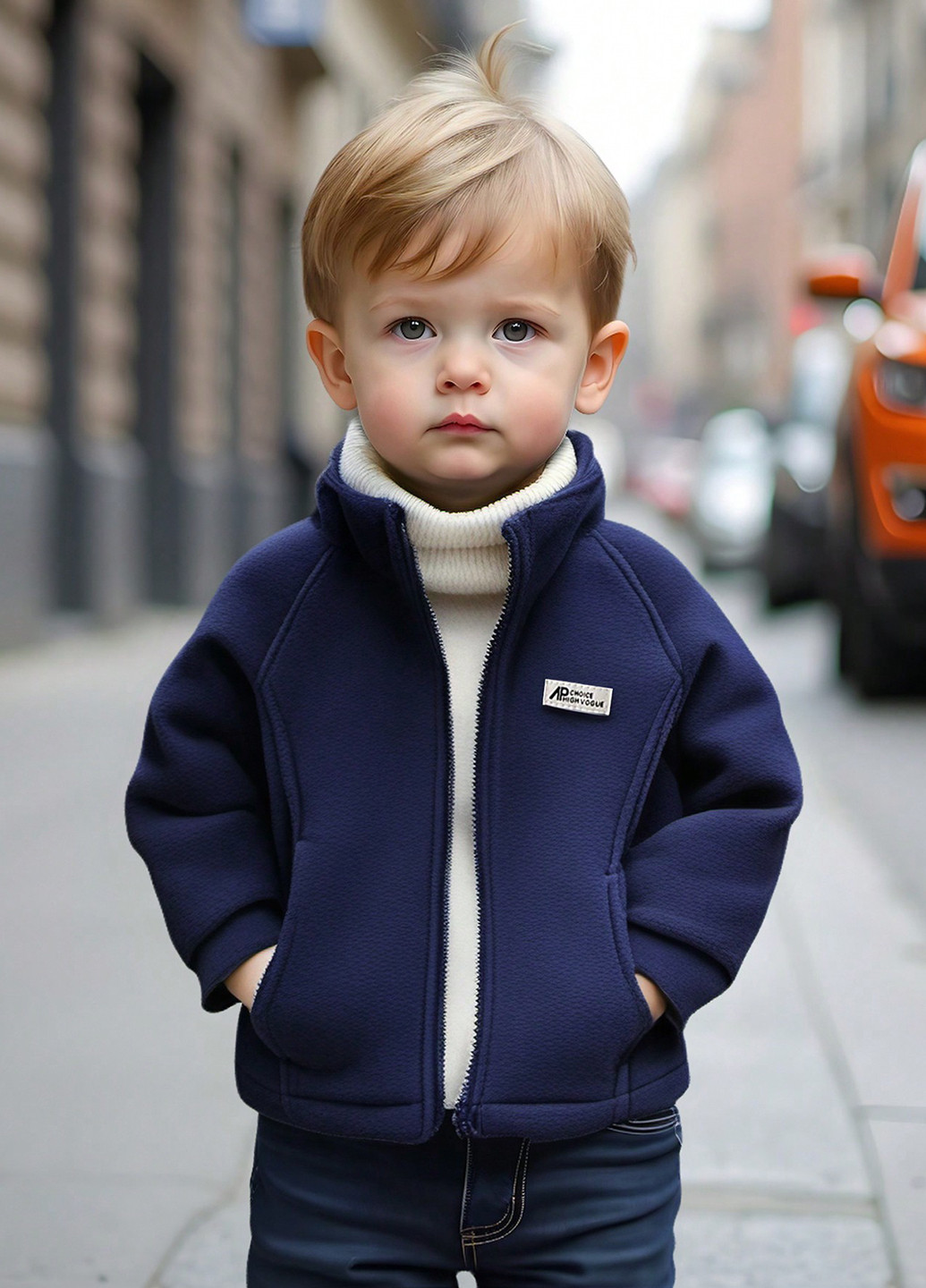 Темно-синя демісезонна куртка SHEIN