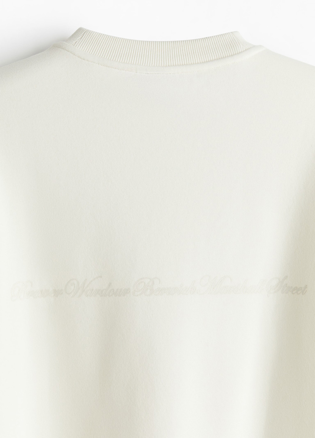 Кремовый свитшот H&M надпись без декора (369791862)