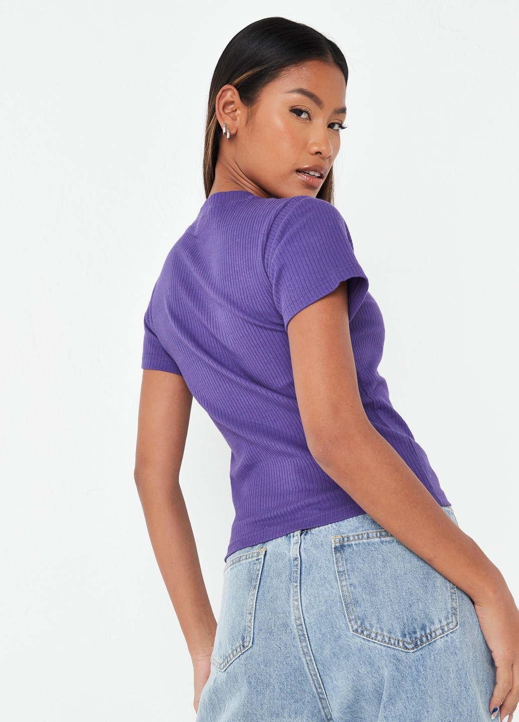 Фиолетовая летняя футболка Missguided