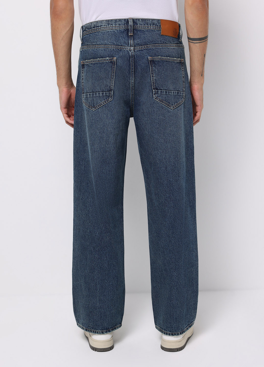 Синие демисезонные прямые, свободные джинсы Colin's