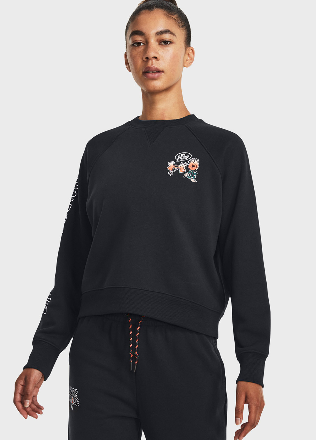 Чорний світшот Under Armour логотип без декору (263207445)