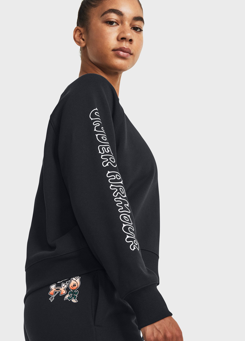 Чорний світшот Under Armour логотип без декору (263207445)