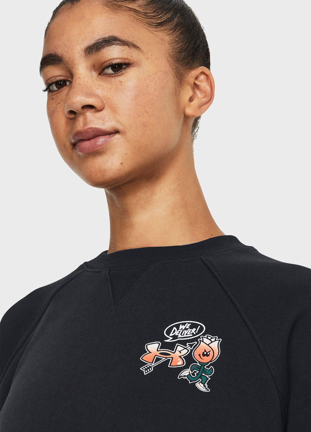 Чорний світшот Under Armour логотип без декору (263207445)