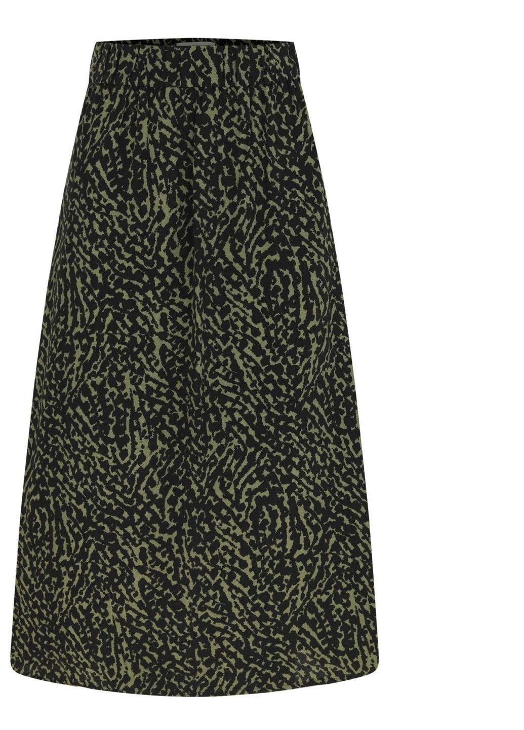 Черная кэжуал с анималистичным узором юбка Mudo