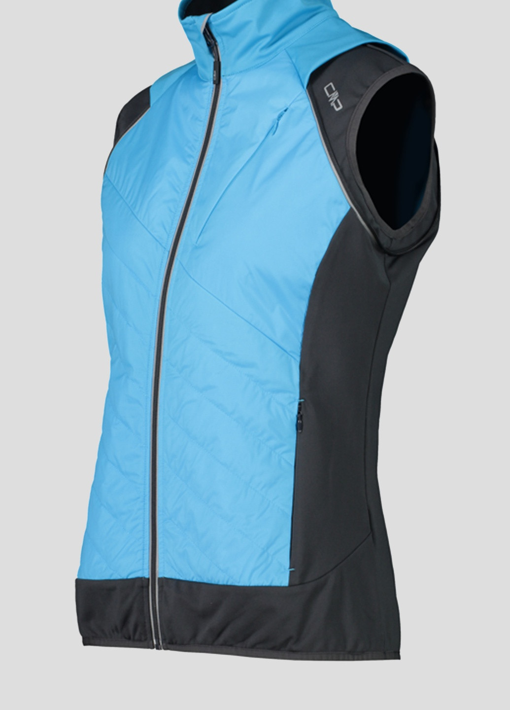 Голубая спортивная куртка с логотипом Woman Jacket With Detachable S CMP (253616555)