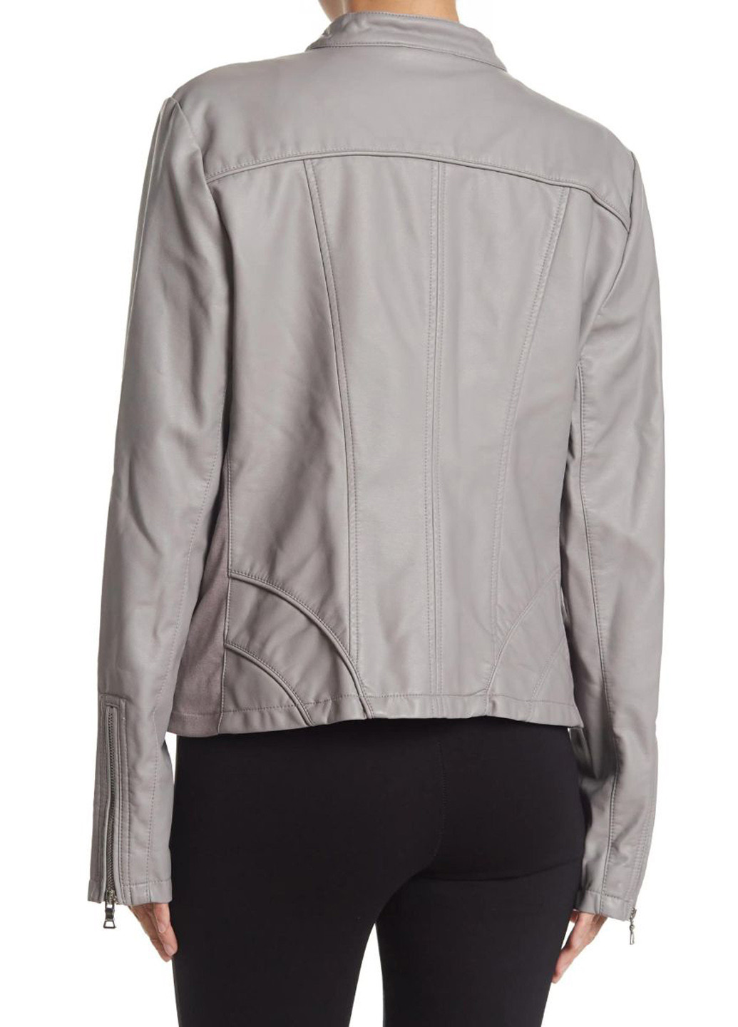 Сіра демісезонна куртка байкерська Guess