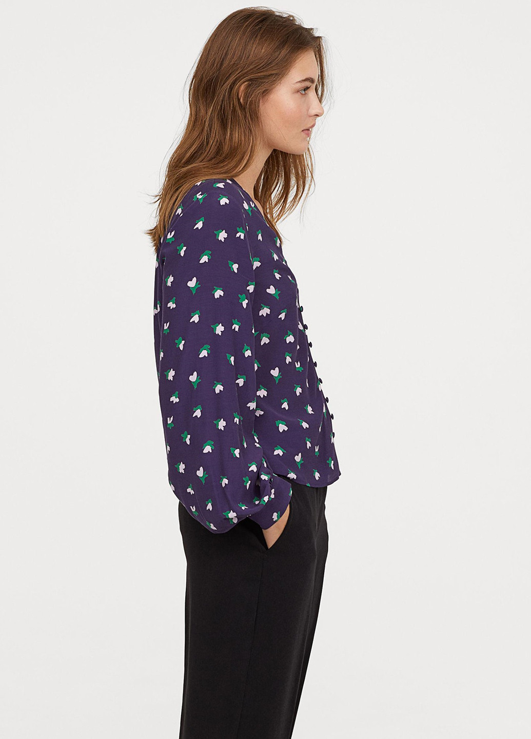 Фиолетовая демисезонная блуза H&M