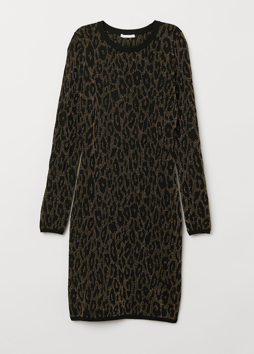 Темно-коричневое кэжуал платье H&M леопардовый