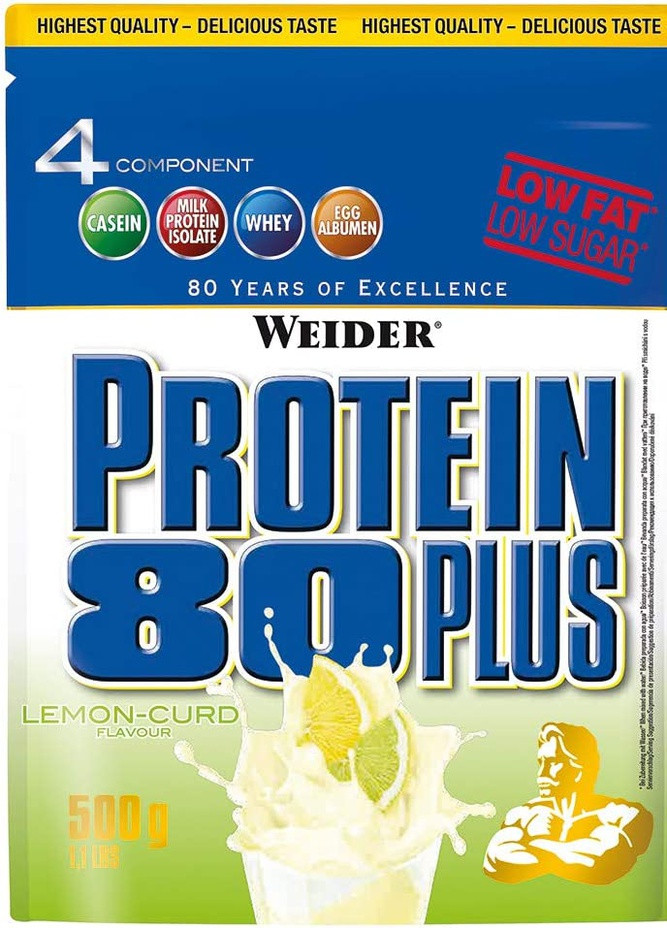 Протеїн Protein 80 Plus 500 g (Lemon-Curd) Weider (255916191)