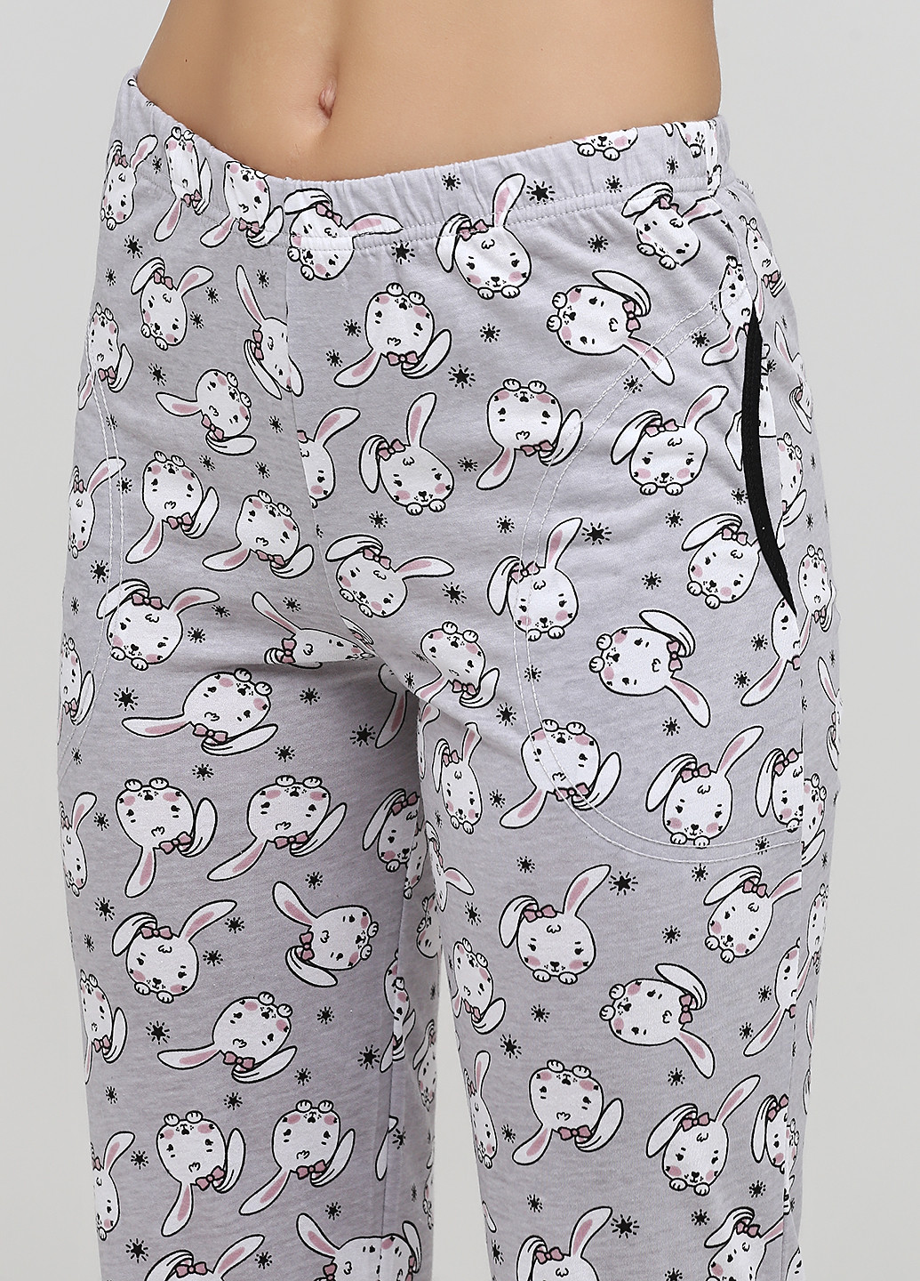 Сіра всесезон піжама (сорочка, штани, пов'язка) рубашка + брюки Pijamoni