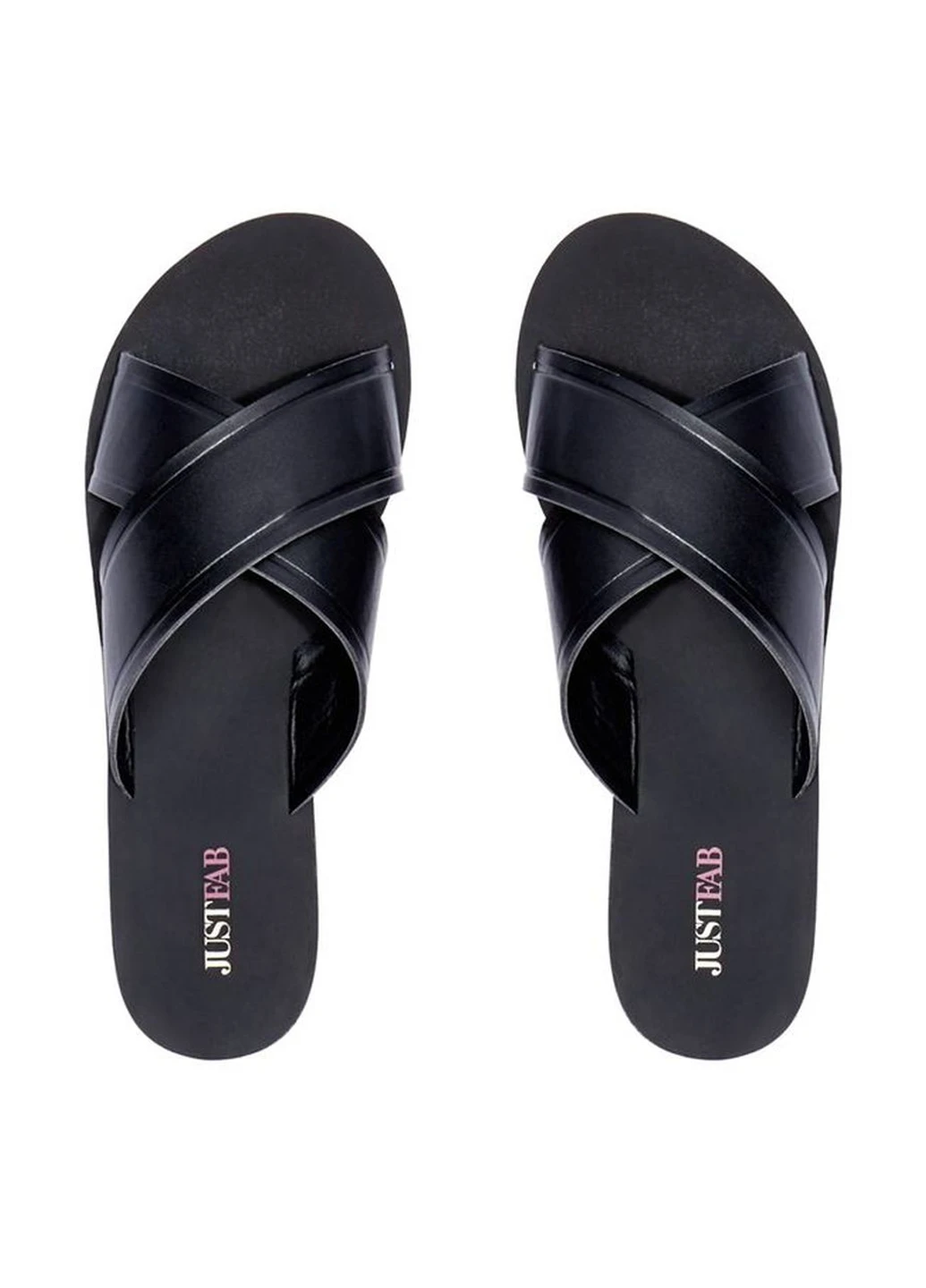 Черные шлепанцы JustFab
