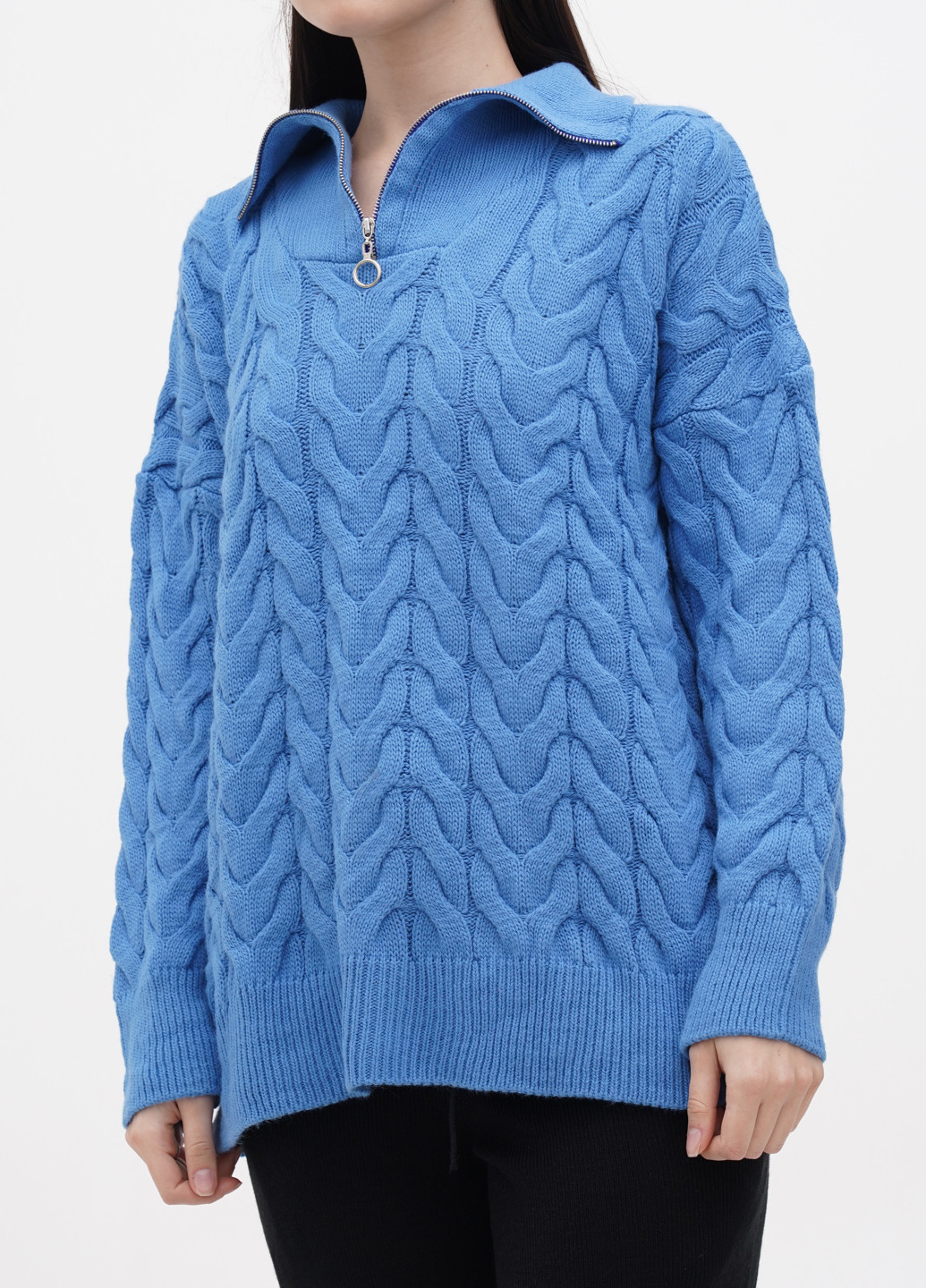 Синий зимний свитер Boohoo