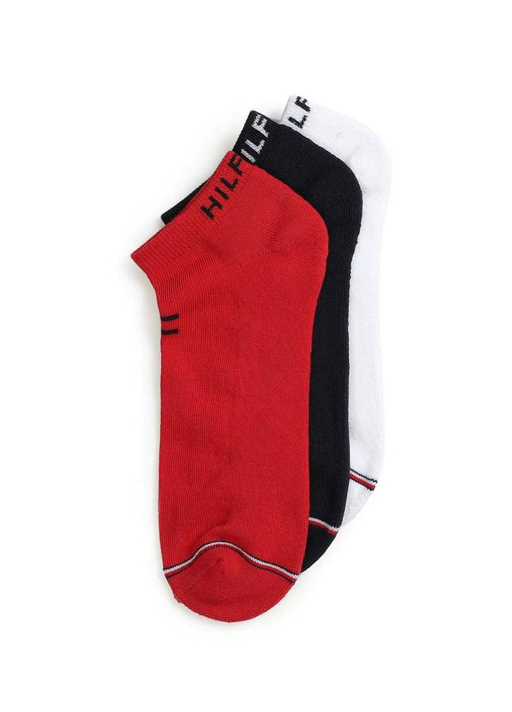 Комбинированные носки (3 пары) Tommy Hilfiger надписи (333568464)