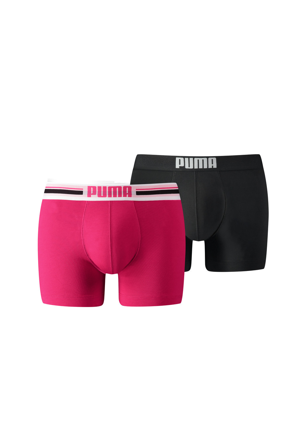 Мужское нижнее белье Puma Placed Logo Boxer Shorts 2 Pack розовые спортивные