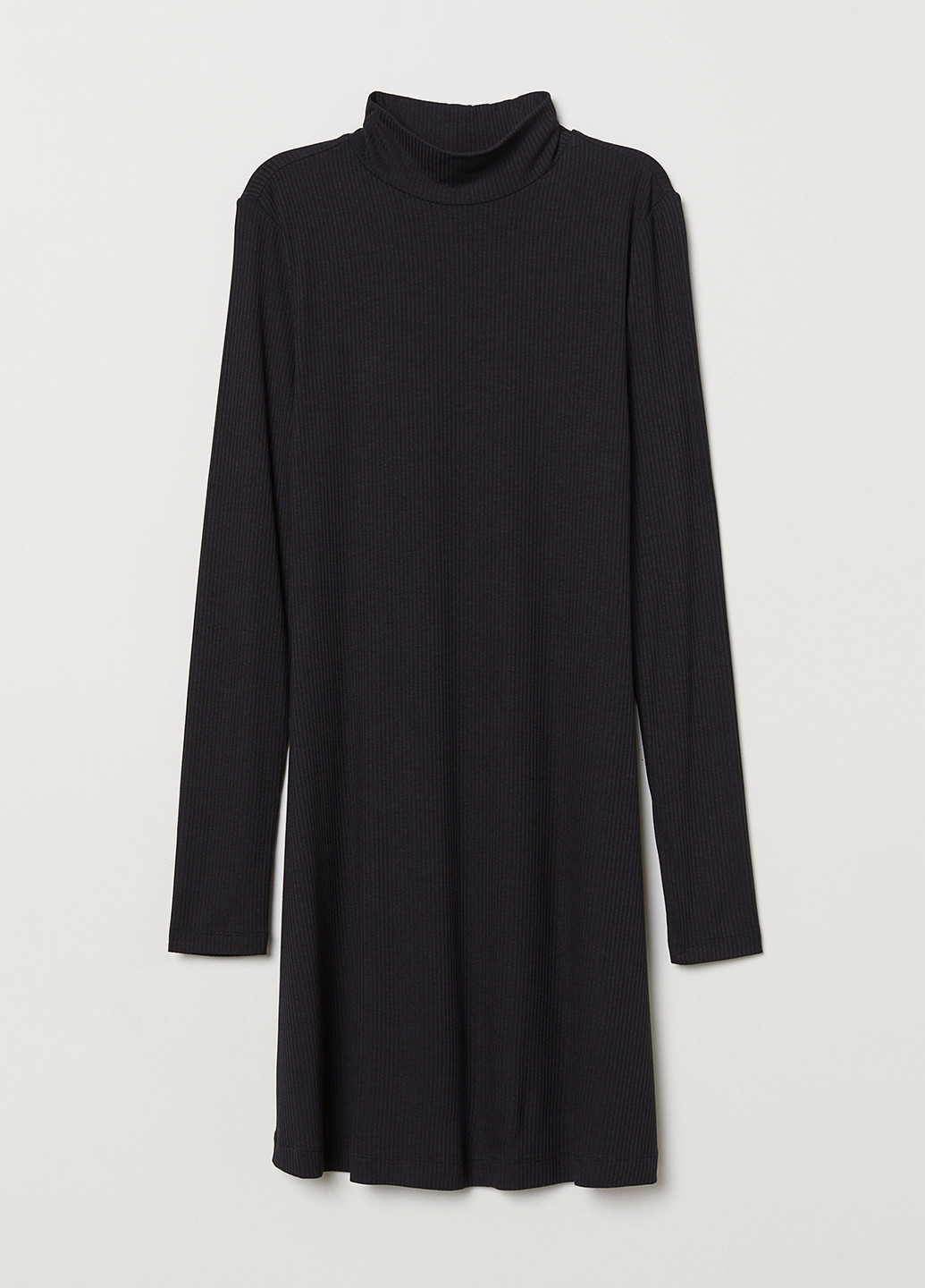 Черное кэжуал платье платье-водолазка H&M