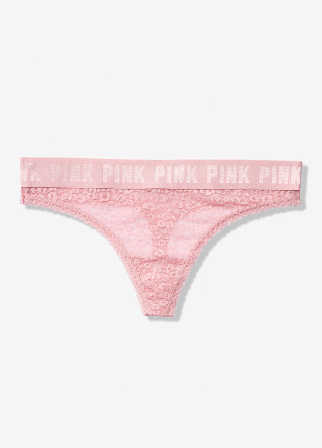 Трусики Victoria's Secret стринги надписи розовые повседневные полиамид