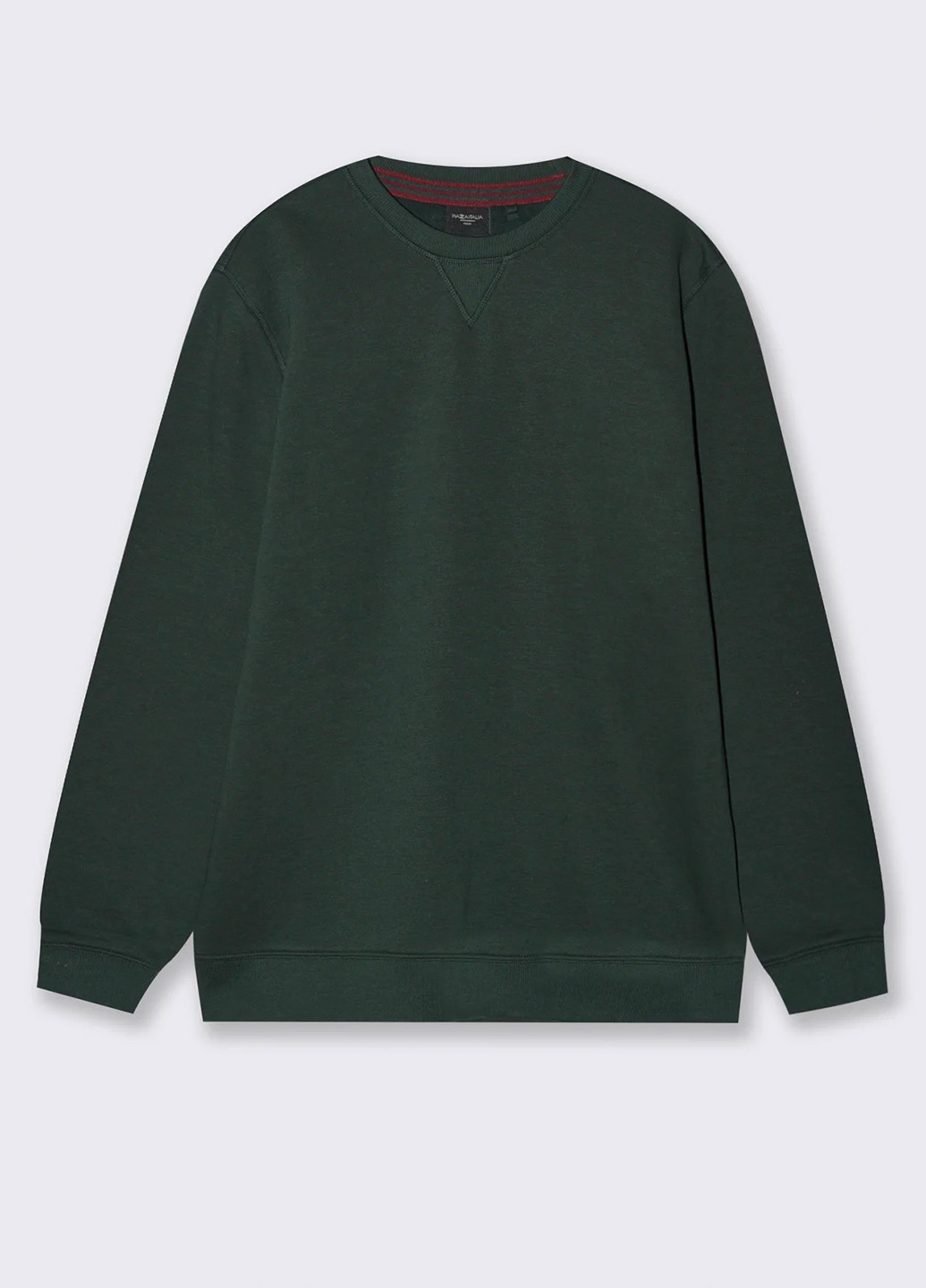 Темно-зеленый свитшот Piazza Italia однотонный без декора (363048334)