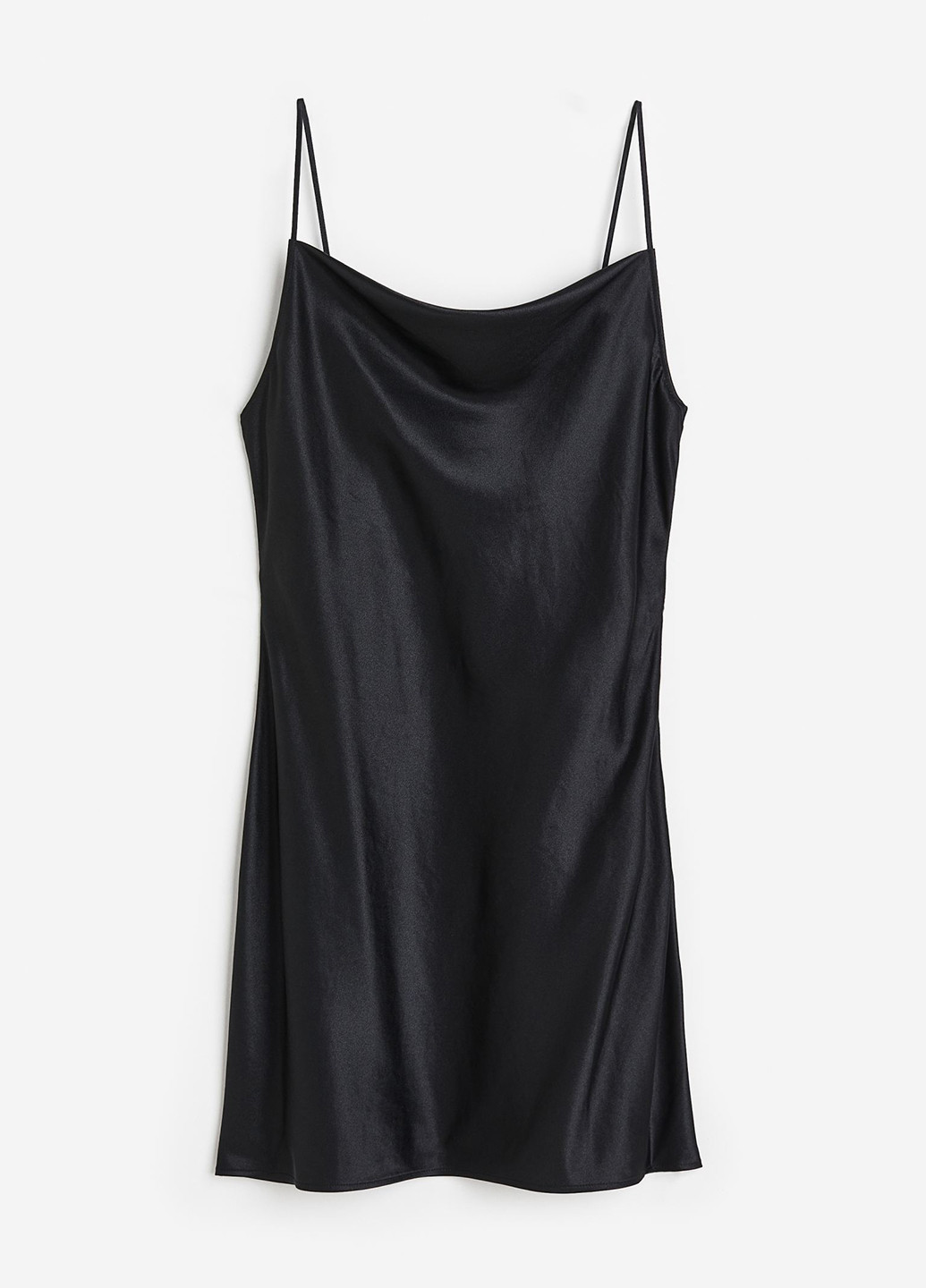 Черное кэжуал платье платье-комбинация H&M однотонное