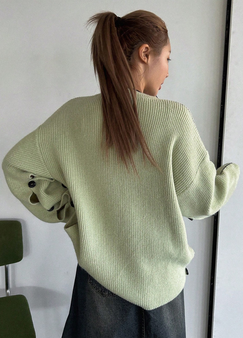 М'ятний демісезонний джемпер джемпер SHEIN